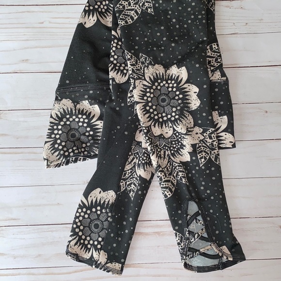 Members Mark the lounge Legging gray pink crisscross ankle small buttery soft - Picture 4 of 5